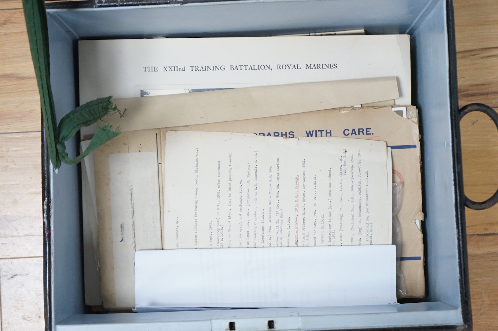 WWII D-Day and Operation Neptune related interest; an archive of mainly naval documents, maps and photographs relating to the invasion of Juno beach, 6 June 1944, comprising; the personal papers, maps, and other document